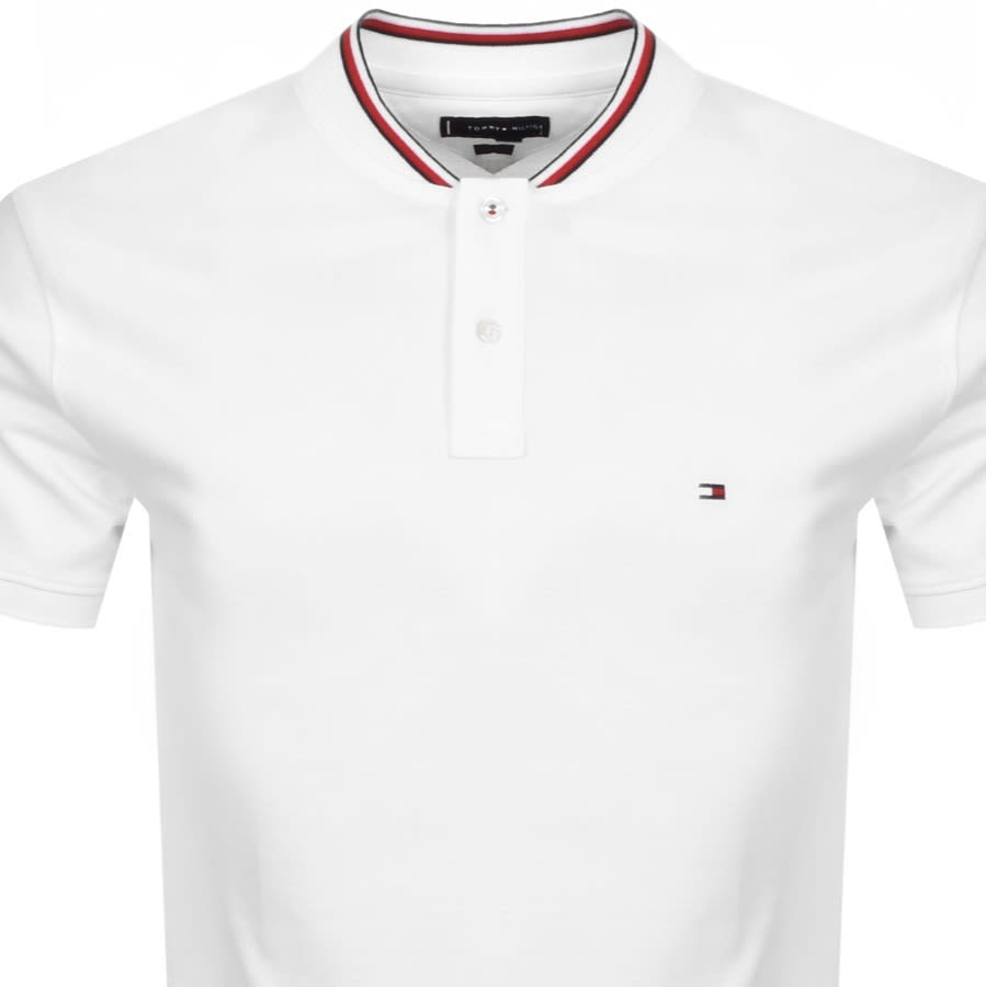 Alternative Image for ProductTommy Hilfiger Slim Fit Bomber Collar Polo White2